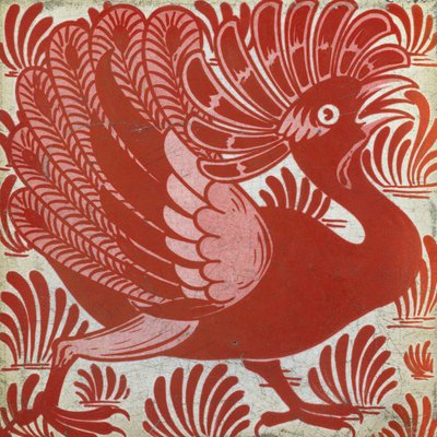 Tile with a Peacock Design by William de Morgan